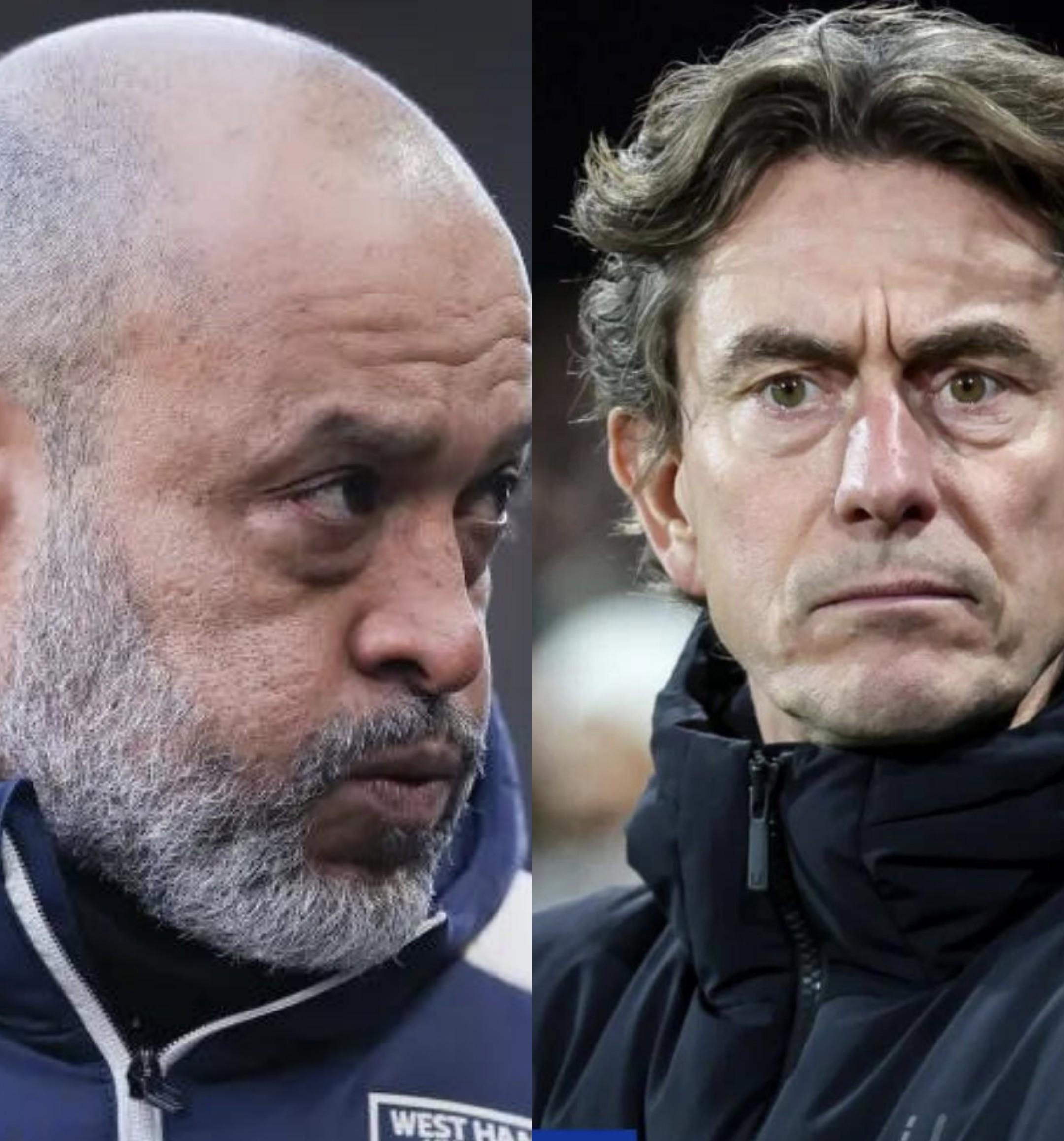 开云官网-努诺、弗兰克位列英超下课赔率榜前二，周六两人直接交锋